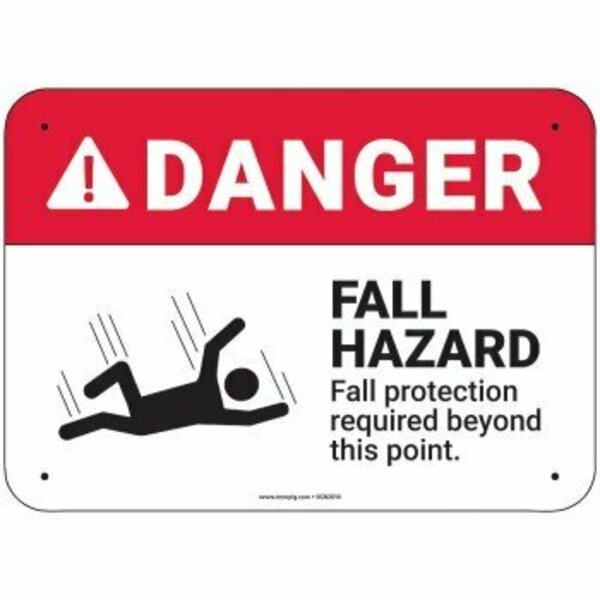 Pig PIG Fall Hazard Fall Protection Sign 14" x 10" Vinyl 14" L x 10" H SGN2014-10X14-VYL